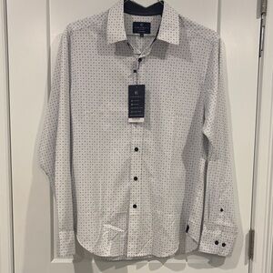 NEW Construct Mens Slim Fit Long Sleeve Performance Button Down Shirt Medium